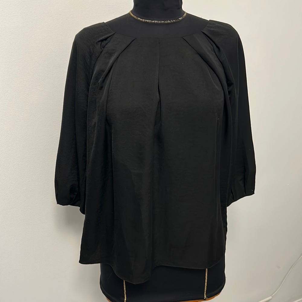 Talbots Petites Size 6P Black Blouse
